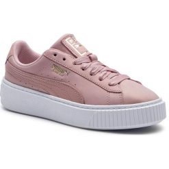 Sneakersy PUMA - Platform Shimmer Wn's 369593 01 Bridal Rose/Puma White. Różowe półbuty damskie Puma, ze skóry. Za 429,99 zł.