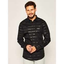Koszula Armani Exchange 3HZC35 ZNLFZ 7222. Czarne koszule męskie Armani Exchange, s, bez wzorów, z elastanu, casualowe, bez kołnierzyka, bez rękawów. W wyprzedaży za 289,00 zł.
