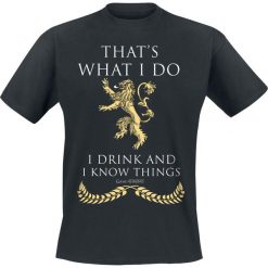 Gra o Tron Lannister - What I Do T-Shirt czarny. Czarne koszulki męskie marki Gra o Tron, l, bez wzorów, bez kołnierzyka. Za 74,90 zł.
