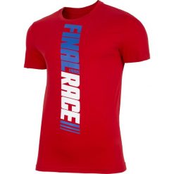 T-shirt męski TSM232 - czerwony. Czerwone koszulki męskie 4f, m, bez wzorów, bez kołnierzyka. Za 29,99 zł.