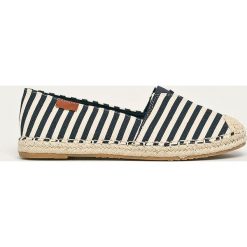 Answear - Espadryle MODA. Niebieskie espadryle damskie ANSWEAR, bez wzorów, z gumy, bez obcasa, na obcasie. Za 99,90 zł.