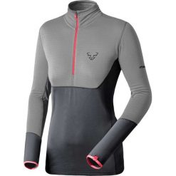 Koszulka do biegania damska DYNAFIT TLT POLARTEC 1/2 ZIP / 08-0000070766-531 - czarno-szary. Szare t-shirty damskie marki Dynafit, bez wzorów, bez kołnierzyka. Za 299,00 zł.