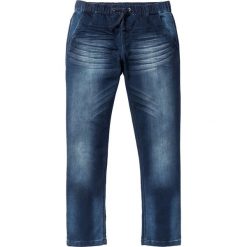 Spodnie męskie: Dżinsy dresowe Regular Fit Straight bonprix ciemnoniebieski "used"