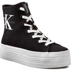 Sneakersy CALVIN KLEIN JEANS - Zabrina Canvas RE9245 Black. Czarne półbuty damskie Calvin Klein Jeans, z jeansu. W wyprzedaży za 369,00 zł.