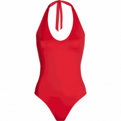 Tommy Hilfiger jednoczęściowy strój kąpielowy damski UW0UW01776 Halter One Piece M czerwony. Czerwone stroje kąpielowe damskie TOMMY HILFIGER, m, bez wzorów. Za 349,00 zł.