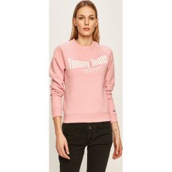 Tommy Jeans - Bluza. Zielone bluzy damskie Tommy Jeans, s, z aplikacjami, z bawełny, bez rękawów, bez kaptura. W wyprzedaży za 319,90 zł.