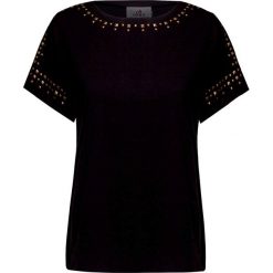 T-shirt DEHA DANCE. Czarne t-shirty damskie Deha, bez wzorów, z bawełny, z okrągłym kołnierzem. W wyprzedaży za 299,00 zł.