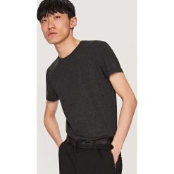 T-shirty męskie: Melanżowy t-shirt basic – Czarny