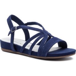 Sandały TAMARIS - 1-28177-32 Blue 815. Niebieskie klapki damskie Tamaris, bez wzorów, ze skóry, bez obcasa. W wyprzedaży za 159,00 zł.