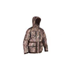 Kurtka myśliwska 500 warm camo. Zielone kurtki męskie SOLOGNAC, m, bez wzorów, z poliesteru, bez kaptura. Za 499,99 zł.