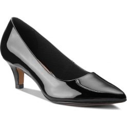 Półbuty CLARKS - Linvale Jerica 261381974 Black Patent Leather. Czarne półbuty damskie skórzane Clarks, na obcasie. W wyprzedaży za 229,00 zł.