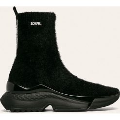 Karl Lagerfeld - Buty. Czarne buty sportowe damskie KARL LAGERFELD, bez wzorów, ze skóry, sportowe. W wyprzedaży za 699,90 zł.