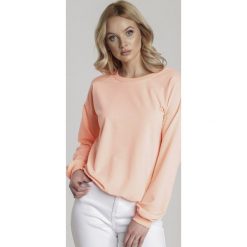 Pomarańczowa Bluza Pirenise. Pomarańczowe bluzy damskie Renee, xl, bez wzorów, z dzianiny, z długim rękawem, długie, bez kaptura. Za 69,99 zł.