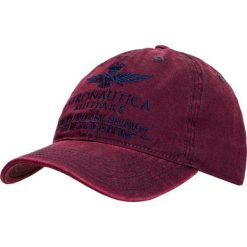 Czapka AERONAUTICA MILITARE. Czerwone czapki męskie Aeronautica Militare, bez wzorów. Za 220,00 zł.