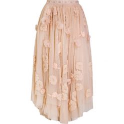 Spódnica LOVESHACKFANCY ROWENA. Różowe spódniczki damskie LoveShackFancy, m, z nadrukiem, z satyny, midi, asymetryczne. Za 2370,00 zł.