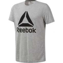 MĘSKA KOSZULKA REEBOK WORKOUT SUPREMIUM (L). Szare koszulki męskie Reebok, m, bez wzorów, z poliesteru, bez kołnierzyka, bez rękawów. W wyprzedaży za 89,99 zł.
