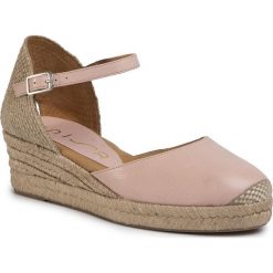 Espadryle UNISA - Cisca 20 Sty Lotum Softy. Różowe espadryle damskie Unisa, bez wzorów, ze skóry, bez obcasa, na obcasie. Za 349,00 zł.