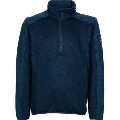 Bluza polarowa w kolorze granatowym. Niebieskie bluzy męskie s, z dzianiny, z kapturem, krótkie. W wyprzedaży za 109,95 zł.