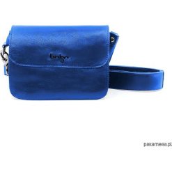 Torebka skórzana niebieska Yvonne 1 marki Bolsa. Niebieskie torebki klasyczne damskie Pakamera, bez wzorów, ze skóry, na ramię, bez dodatków. Za 299,00 zł.