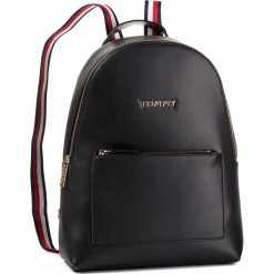 Plecak TOMMY HILFIGER - Iconic Tommy Backpack Solid AW0AW07327 BDS. Czarne plecaki damskie TOMMY HILFIGER, bez wzorów, ze skóry, klasyczne. Za 649,00 zł.