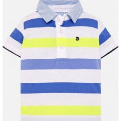 Mayoral - Polo dziecięce 68-98 cm. Fioletowe t-shirty chłopięce Mayoral, z nadrukiem, z bawełny, z krótkim rękawem. W wyprzedaży za 49,90 zł.