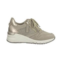 Tamaris Buty beżowy female beżowy 41. Brązowe sneakersy damskie Tamaris, ze skóry. Za 269,00 zł.