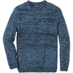 Sweter melanżowy Regular Fit bonprix niebiesko-czarny melanż. Niebieskie swetry męskie bonprix, m, melanż. Za 54,99 zł.