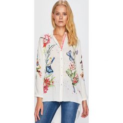 Desigual - Koszula. Białe koszule body damskie marki Desigual, s, z wiskozy, klasyczne, z klasycznym kołnierzykiem. Za 349,90 zł.