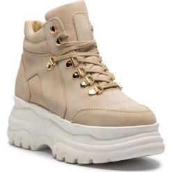Sneakersy EVA MINGE - Asegur 18PM1372669EF 203. Brązowe półbuty damskie Eva Minge, bez wzorów, ze skóry, bez obcasa, na obcasie, bez zapięcia. W wyprzedaży za 259,00 zł.