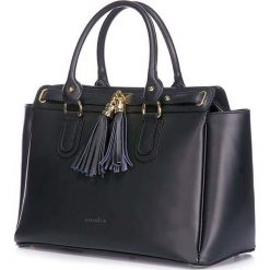 Torebki klasyczne damskie: Skórzana torebka „Emeraude” w kolorze czarnym – 36 x 27 x 17 cm