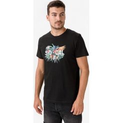 Jack & Jones Virgil Koszulka Czarny. Czarne podkoszulki męskie Jack & Jones, l, z nadrukiem, z bawełny, bez kołnierzyka, krótkie. Za 64,95 zł.