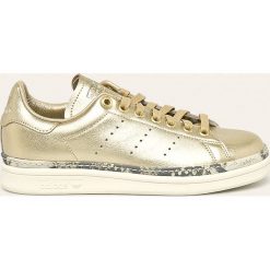 Adidas Originals - Buty Stan Smith New Bold W. Żółte buty sportowe damskie adidas Originals, bez wzorów, ze skóry, sportowe. W wyprzedaży za 399,90 zł.