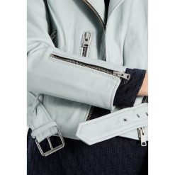 Kurtki damskie: AllSaints BALFERN BIKER Kurtka skórzana mint green