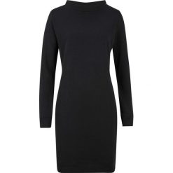 Sukienka dresowa bonprix czarny. Czarne sukienki damskie bonprix, bez wzorów, z dresówki, bez kołnierzyka, bez rękawów. Za 54,99 zł.