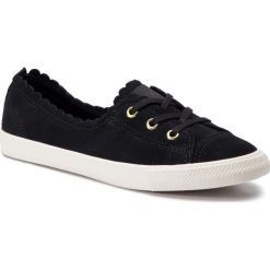 Tenisówki CONVERSE - Ctas Ballet Lace Ox 563483C Black/Gold/Egret. Czarne półbuty damskie Converse, z aplikacjami, ze skóry, bez obcasa, na płaskiej podeszwie, bez zapięcia. W wyprzedaży za 199,00 zł.