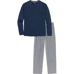 Piżama bonprix ciemnoniebiesko-szary melanż. Niebieskie piżamy męskie bonprix, xl, bez wzorów, bez rękawów. Za 54,99 zł.