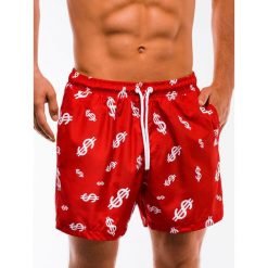 Kąpielówki męskie W141 - czerwone. Czerwone kąpielówki męskie Ombre Clothing, s, bez wzorów. Za 24,99 zł.