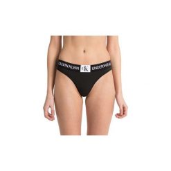 Stringi Calvin Klein Jeans 000QF4920E THONG. Czarne skarpetki damskie Calvin Klein Jeans, bez wzorów, z jeansu. Za 80,40 zł.