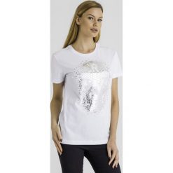 T-SHIRT SIDNEY john richmond. Białe t-shirty damskie John Richmond, l, bez wzorów, z materiału, bez kołnierzyka. Za 459,00 zł.