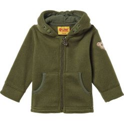 Bluza w kolorze khaki. Brązowe bluzy niemowlęce Steiff, z aplikacjami, z polaru, bez rękawów, bez kaptura. W wyprzedaży za 68,95 zł.