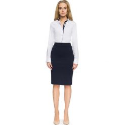 NICOLLE Klasyczna spódniczka ołówkowa - granatowa. Żółte spódniczki damskie Stylove, s, z bawełny, klasyczne, ołówkowe. Za 79,00 zł.
