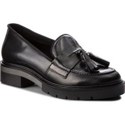 Półbuty TOMMY HILFIGER - Metallic Leather Loa FW0FW03142 Black 990. Czarne półbuty damskie skórzane marki TOMMY HILFIGER, z okrągłym noskiem, na obcasie. Za 599,00 zł.