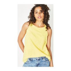 Haftowany top. Szare topy damskie Promod, z haftami, z bawełny. Za 99,90 zł.