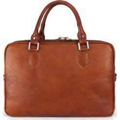 Ekskluzywna Skórzana torba na laptopa brązowy vintage. Pomarańczowe torby męskie skórzane Solier Gold, bez wzorów, ze skóry, eleganckie, na ramię. Za 699,00 zł.