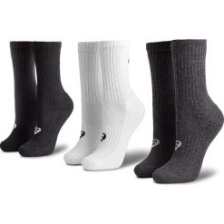 Zestaw 3 par wysokich skarpet unisex ASICS - 3PPK Crew Sock 155204 Assorted 0701. Szare skarpetki damskie Asics, bez wzorów, z elastanu. Za 49,00 zł.