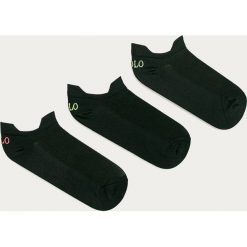 Polo Ralph Lauren - Stopki (3-pack). Czarne skarpetki damskie Polo Ralph Lauren, bez wzorów, z elastanu. Za 69,90 zł.
