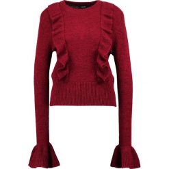 Swetry klasyczne damskie: mbyM LUMINA Sweter brick red melange