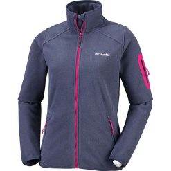 Kurtka polarowa "Outdoor Novelty" w kolorze granatowym. Niebieskie bluzy damskie Columbia, xl, bez wzorów, z materiału, klasyczne, bez kaptura, outdoorowe. W wyprzedaży za 179,95 zł.