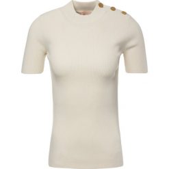 Sweter Tory Burch 58489. Białe swetry damskie Tory Burch, m, bez wzorów, z elastanu, klasyczne, bez rękawów, bez kaptura. W wyprzedaży za 599,00 zł.