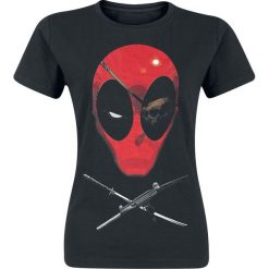 Deadpool Head Koszulka damska czarny. Czarne bluzki z odkrytymi ramionami marki Deadpool, s, z nadrukiem, z okrągłym kołnierzem. Za 54,90 zł.